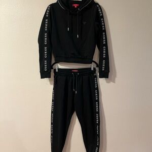 Guess Black Dani Logo Hoodie and Jogger Set